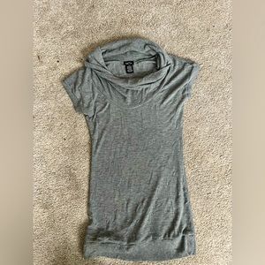 Long gray cawl neck sweater